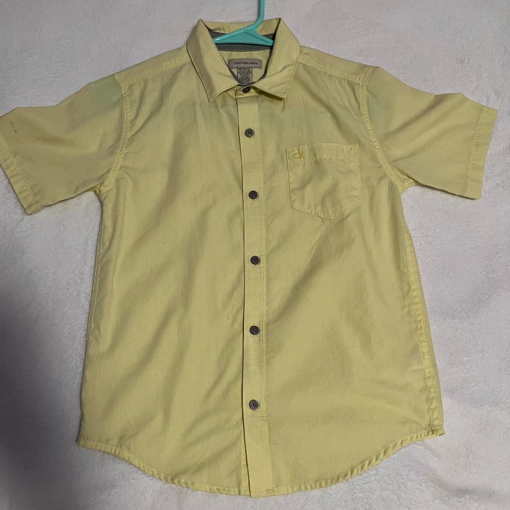 Calvin klein boys collared m(10/12) shirt.